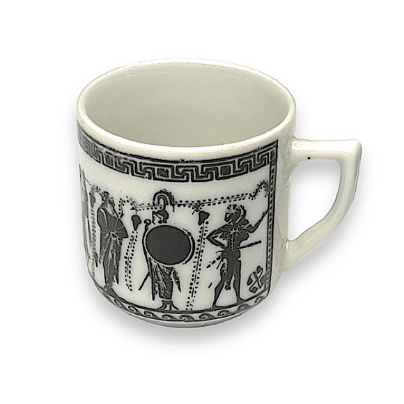 Vintage Panellinios Agora Handmade Greek Demitasse Tea Cup and Saucer EUC - Picture 6 of 13